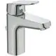 Waschtischarmatur aus Chrom von Ideal Standard mit schmalem Auslauf und höherem Griff zur Regulierung des Wasserflusses.